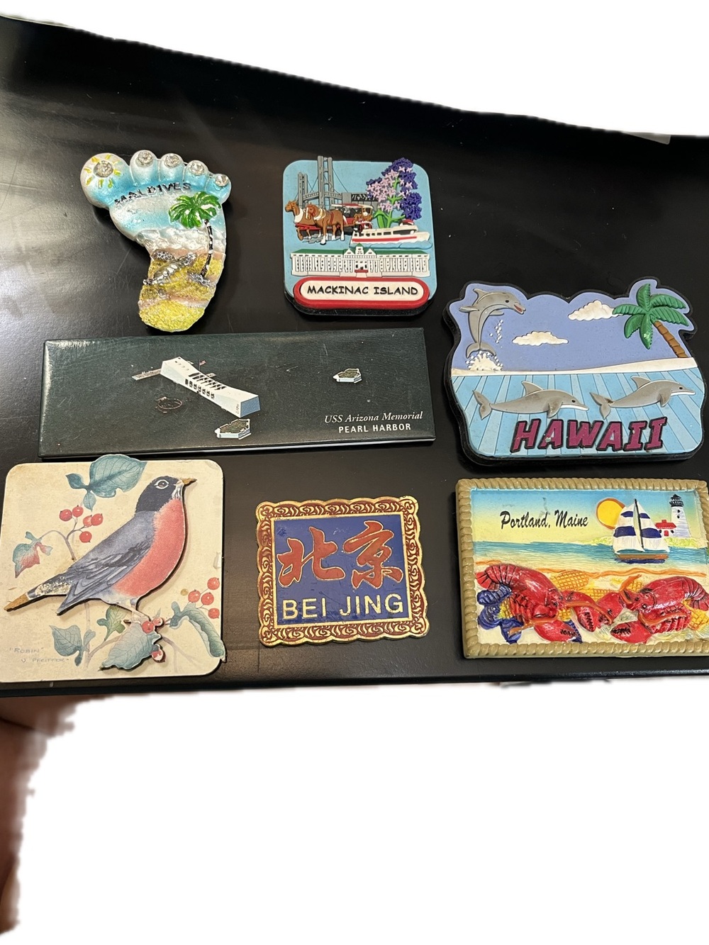 Travel Souvenir Magnet Set of 7 - Multi-Color